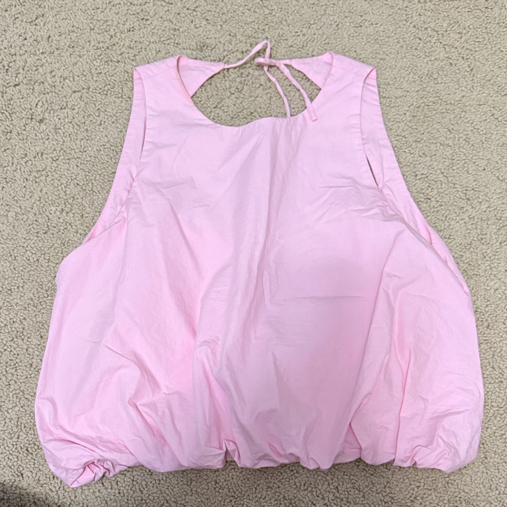 Zara Light Pink Sleeveless Blouse